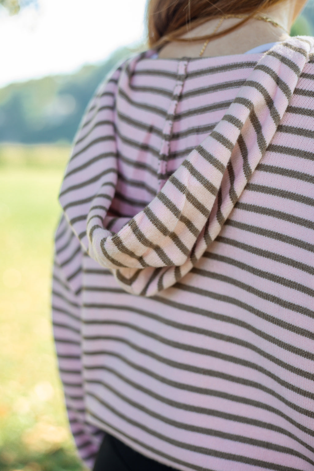 Mocha Stripe Zip