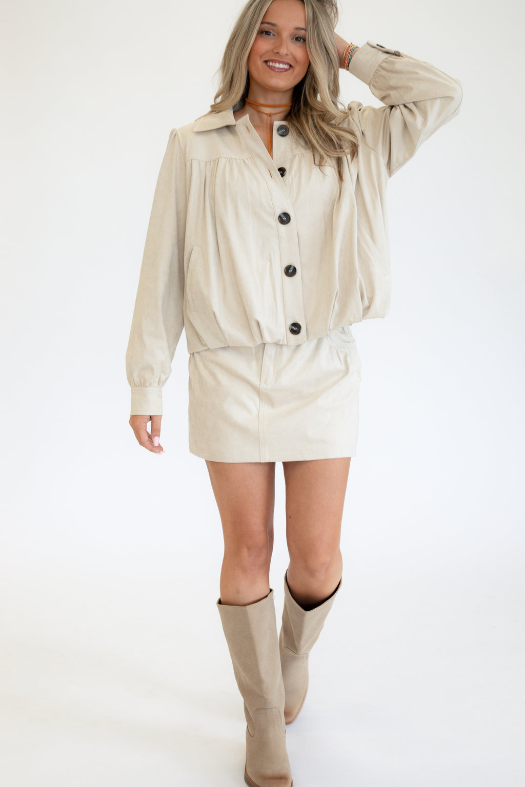Spiced Suede Skort