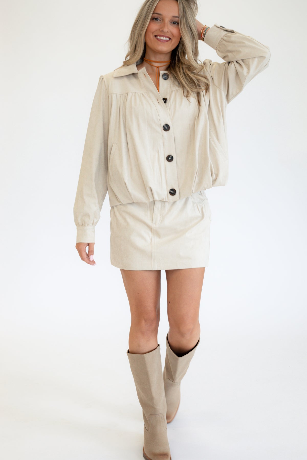 Spiced Suede Skort